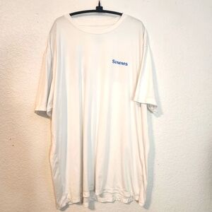 Simms White Men's Shirt‎ With USA on Back, Size 2XL
